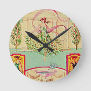 Maiden Goddess Athena Round Clock