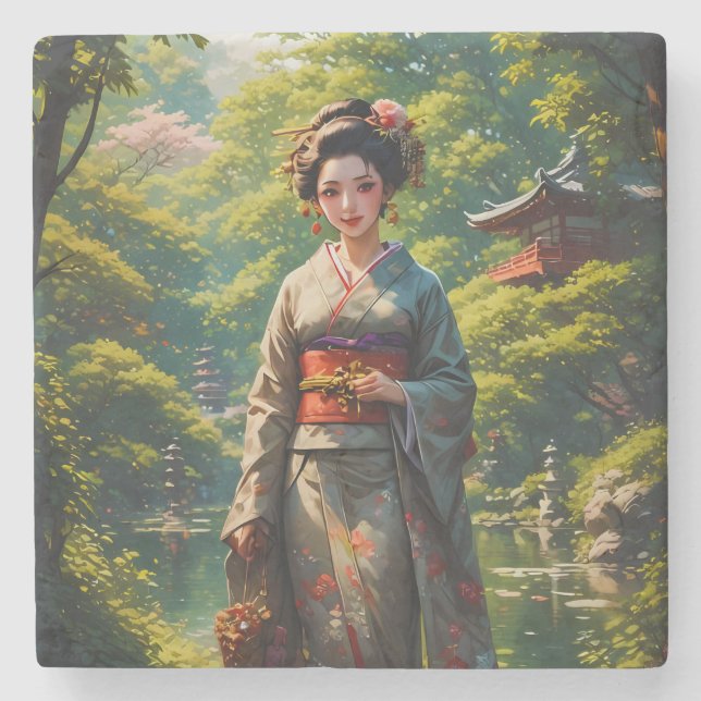 Maiden of the Green Garden Stone Coaster (Front)