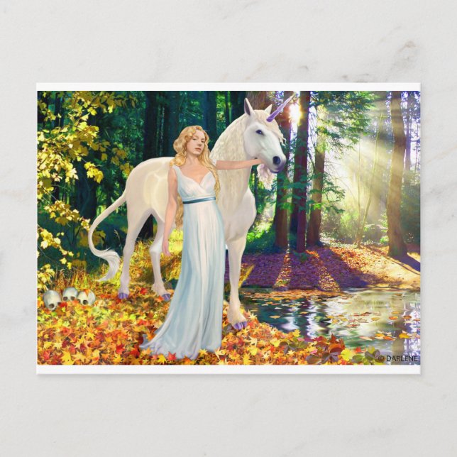 Maiden & Unicorn Healing Postcard (Front)