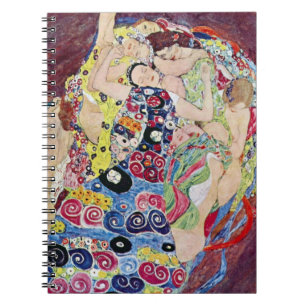 Maiden (Virgin), Gustav Klimt, Vintage Art Nouveau Notebook