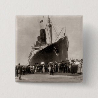 Maiden Voyage of RMS Lusitania, 13 Septemeber 1907 15 Cm Square Badge