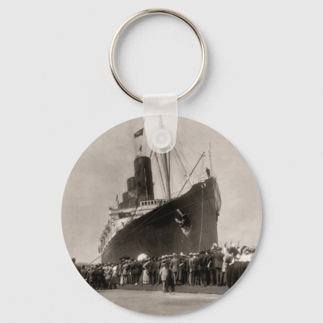 Maiden Voyage of RMS Lusitania, 13 Septemeber 1907 Key Ring (Front)