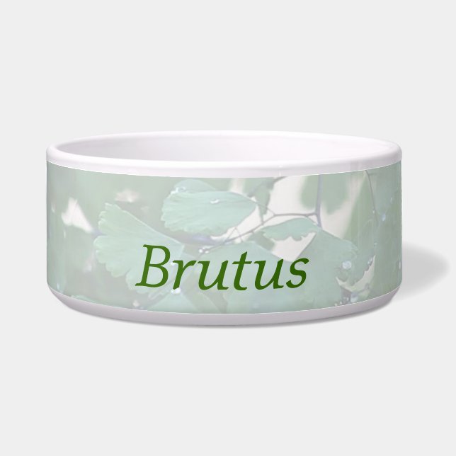 maidenhair fern dog bowl (Front)