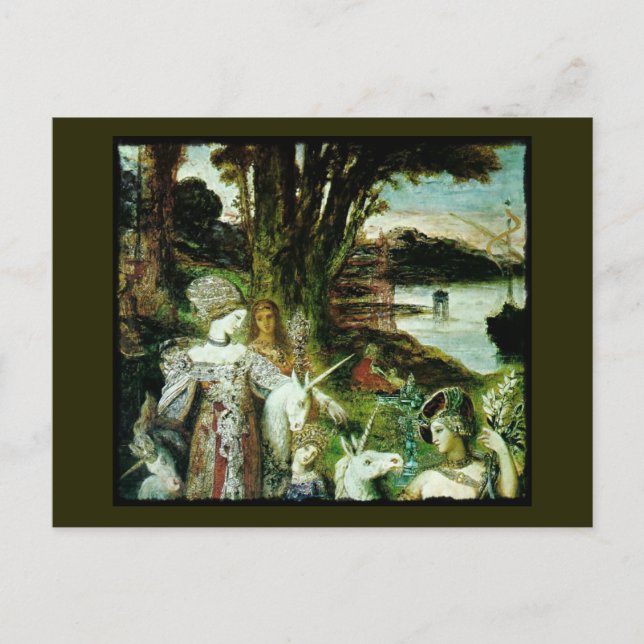 Maidens and Unicorns Postcard (Front)