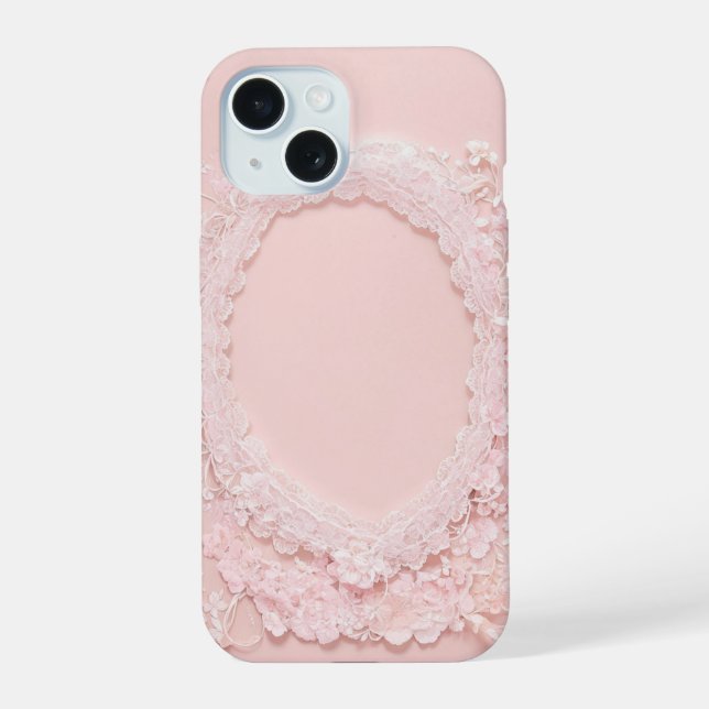 Maiden's Dream Cherry Blossom Lace Oval Phone Case (Back)