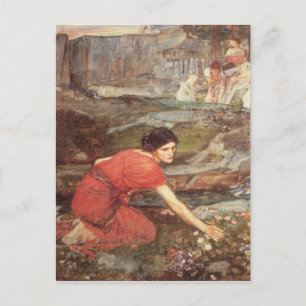 Maidens Picking Flowers by the Stream - Waterhouse Postcard