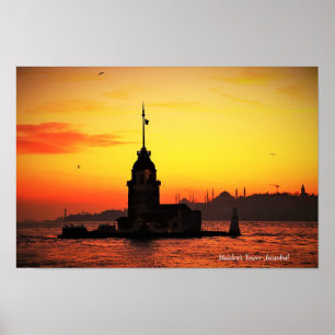 Maiden's Tower .Istanbul Turkey Poster