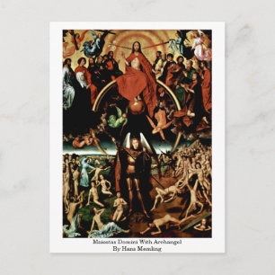 Maiestas Domini With Archangel By Hans Memling Postcard