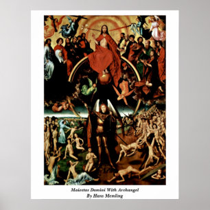 Maiestas Domini With Archangel By Hans Memling Poster