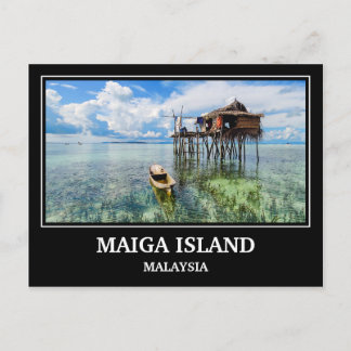 Maiga Island Malaysia Postcard