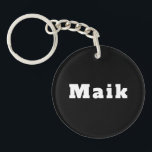 maik key ring<br><div class="desc">Key trailer named Maik - the name can be changed</div>
