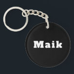 maik key ring<br><div class="desc">Key trailer named Maik - the name can be changed</div>