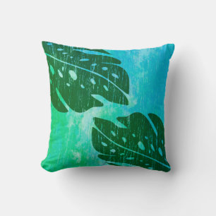 Maikai Hawaiian Monstera Leaf Tie-Dye Blend Cushion