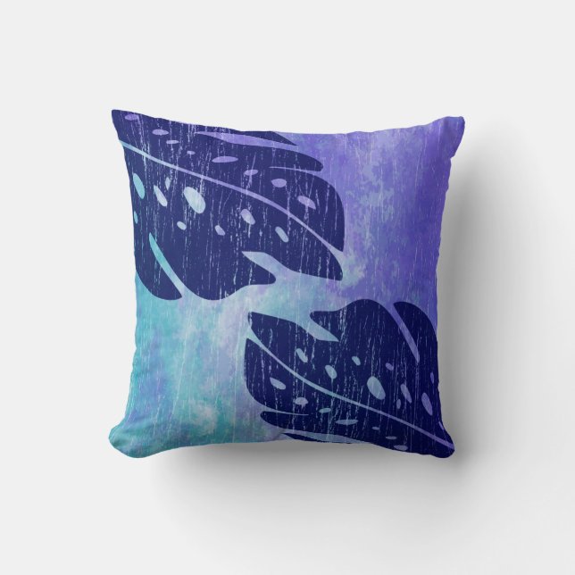 Maikai Hawaiian Monstera Leaf Tie-Dye Blend Cushion (Front)