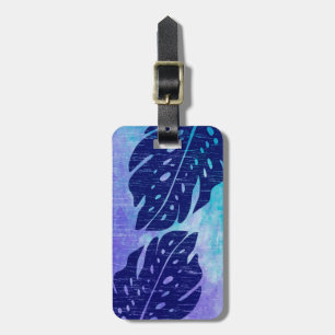 Maikai Hawaiian Monstera Leaf Tie-Dye Blend Luggage Tag