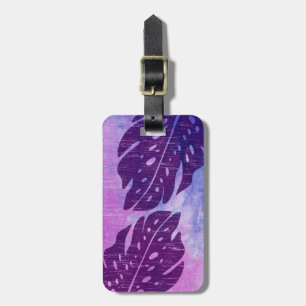 Maikai Hawaiian Monstera Leaf Tie-Dye Blend Luggage Tag