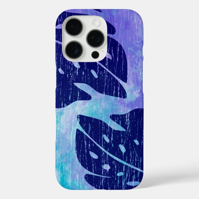 Maikai Hawaiian Monstera Leaf Tie-Dye Blend Purple Case-Mate iPhone Case (Back)