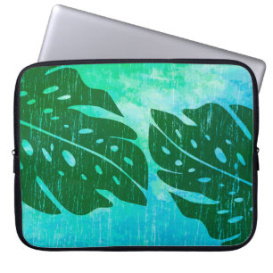 Maikai Hawaiian Monstera Leaf Tie-Dye Wetsuit Laptop Sleeve