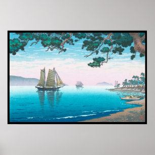 Maiko Beach Tsuchiya Koitsu waterscape shin hanga Poster