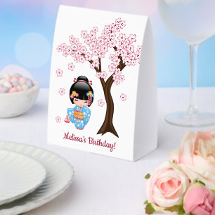 Maiko Kokeshi Doll Blue Kimono Geisha Girl