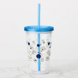 Mail Around The World Acrylic Tumbler
