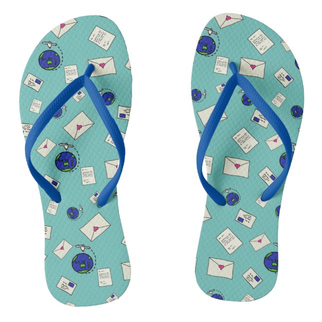 Mail Around The World Flip Flops (Footbed)