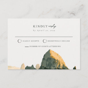 Mail Back Sea Stacks Oregon Coast Beach RSVP Card