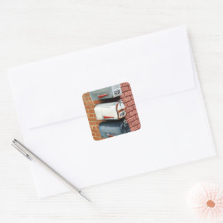 MAIL BOX POST BOX POSTCROSSING SQUARE STICKER