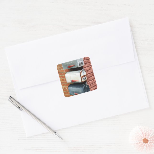 MAIL BOX POST BOX POSTCROSSING SQUARE STICKER (Envelope)