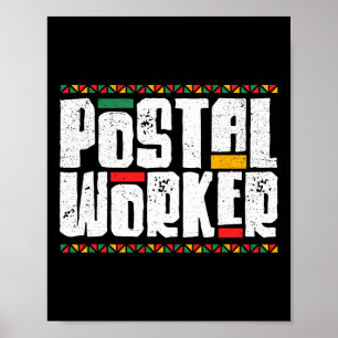 Mail Carrier African American Black History Month Poster