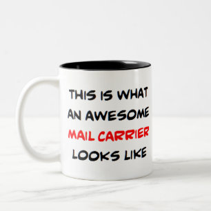 mail carrier, awesome Two-Tone coffee mug