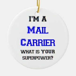 mail carrier ceramic tree decoration