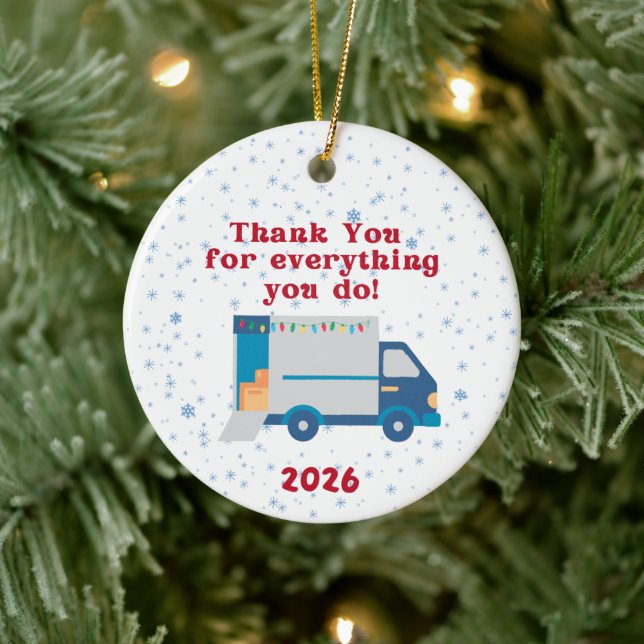 Mail Carrier Christmas Ornament (Tree)