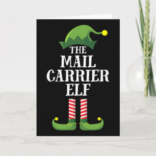 Mail Carrier Elf Matching Family Group Christmas P Card