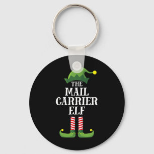 Mail Carrier Elf Matching Family Group Christmas P Key Ring