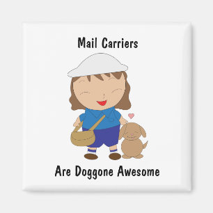 Mail Carrier Female Awesome Personalise Magnet