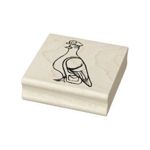 Mail Carrier Pigeon Postal Humor                   Rubber Stamp