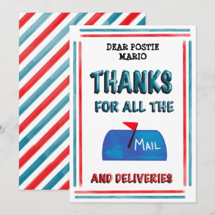 Mail Carrier   Postie Thank You For All The Mail Card