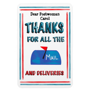 Mail Carrier  Postwoman Thank You For All The Mail Magnet