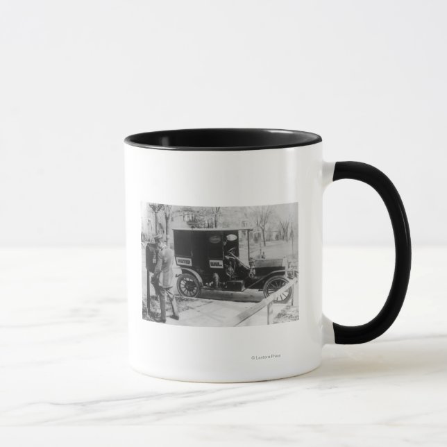 Mail Carrier with "United Mail" Automobile Mug (Right)