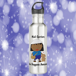 Mail Carriers Are Doggone Awesome Black Female 710 Ml Water Bottle
