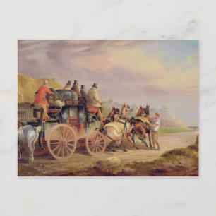 Mail Coaches on the Road: The 'Quicksilver' Devonp Postcard