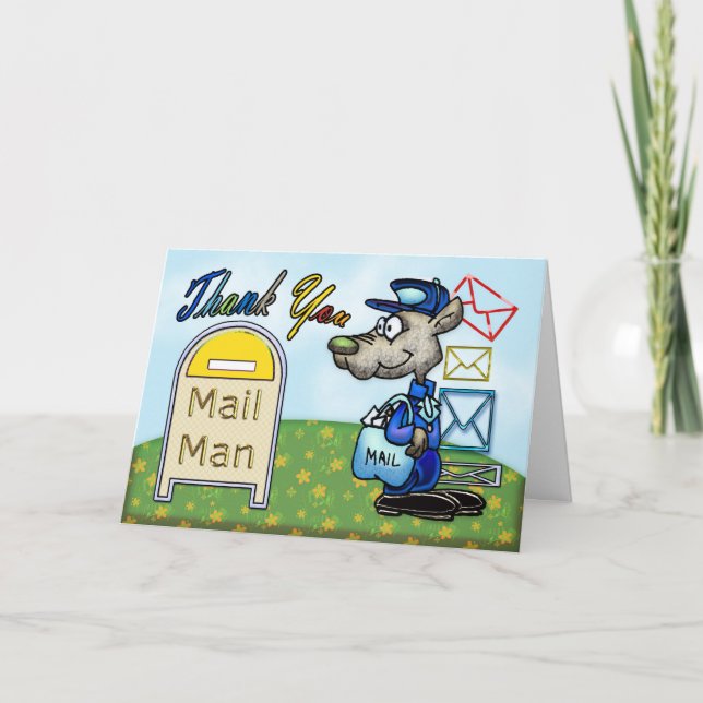 Mail Man, Postal appreciation thank you card (Front)