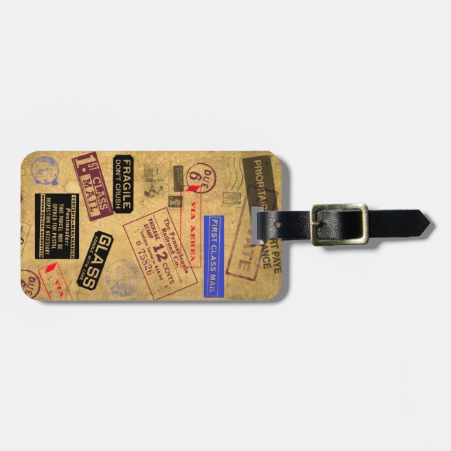 Mail Stamps Luggage Tag TBA 7/28/2012 (Front Horizontal)