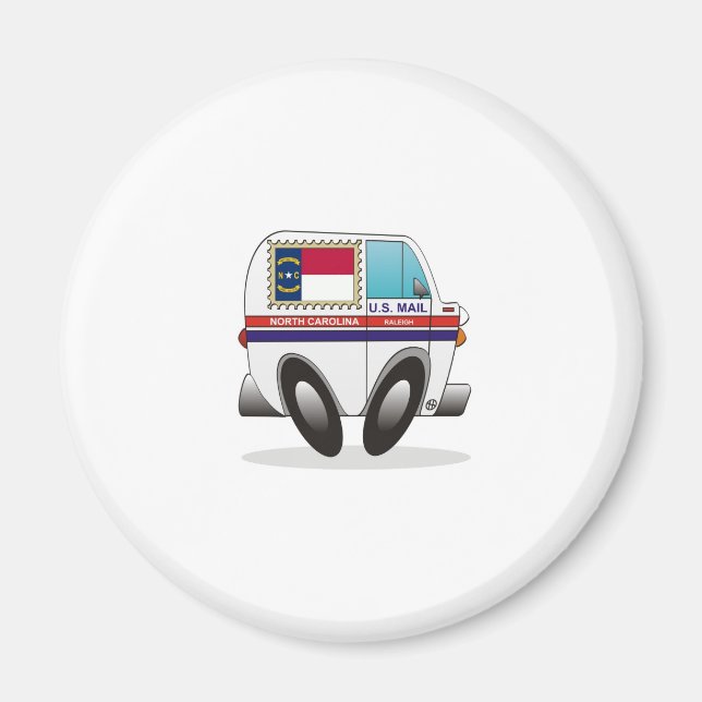 Mail Truck NORTN CAROLINA Magnet (Front)