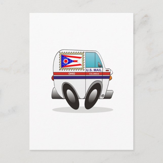 Mail Truck OHIO Postcard (Front)