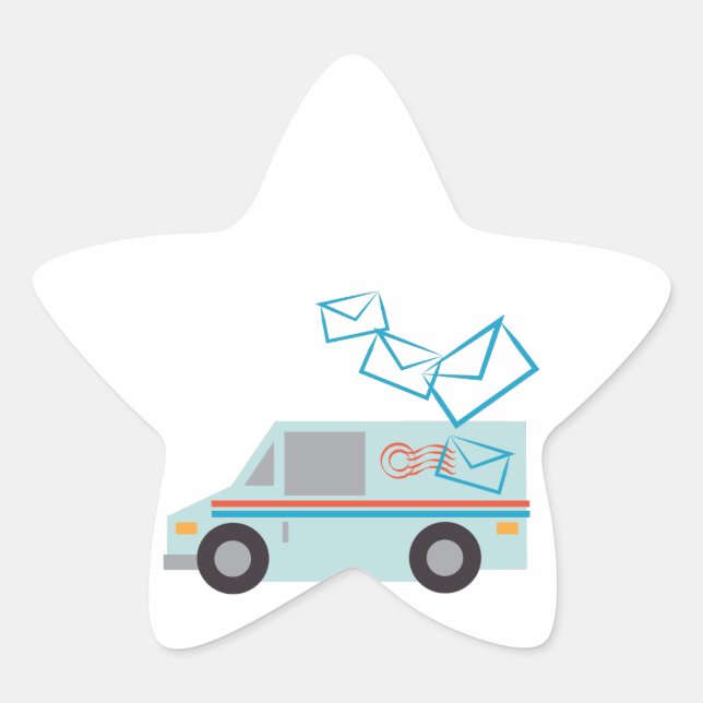 Mail Truck Star Sticker (Front)