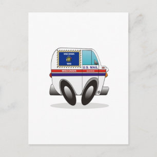 Mail Truck WISCONSIN Postcard