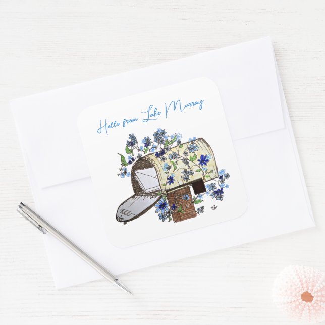 Mailbox Art Custom Text Stickers (Envelope)