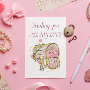 mailbox hearts cute Valentine's Day Card